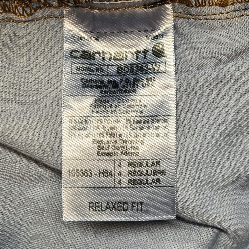 Carhartt Relaxed Fit Jeans Rugged Flex Straight Leg Workwear Women 4R - Picture 3 of 9
